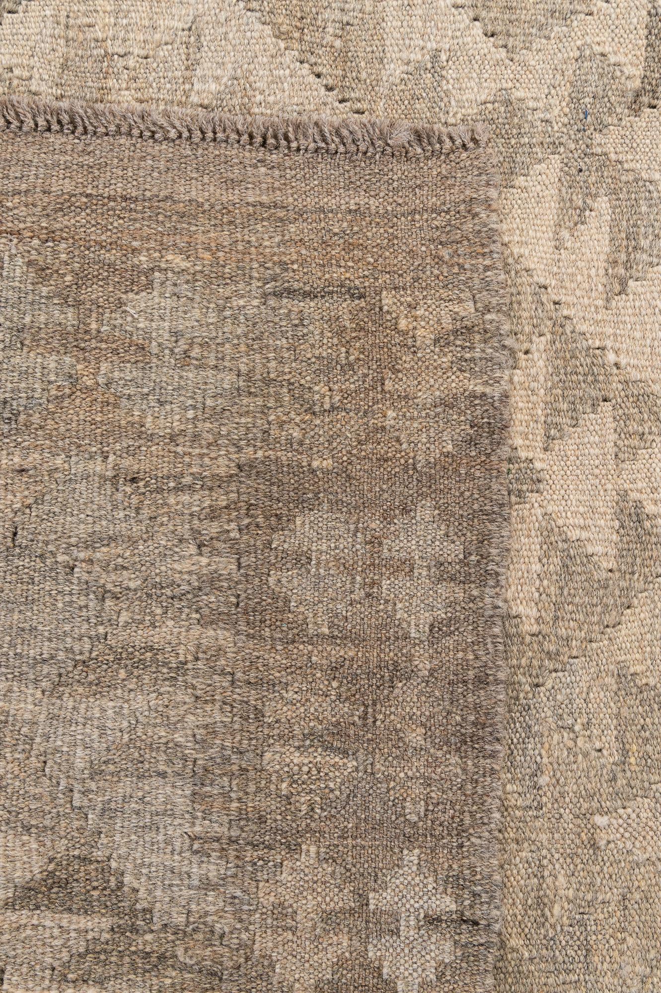 4' x 6' Hand Woven Kilim Maymana Wool Rug