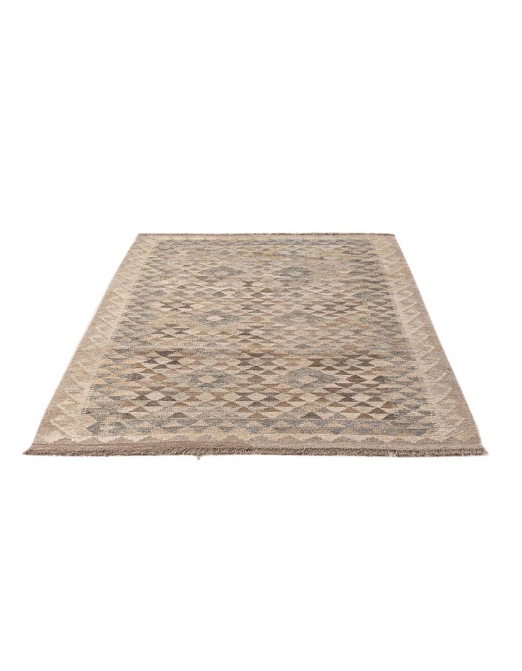 Detail image of 3' 10 x 5' 10  Hand Woven Kilim Maymana Wool Rug