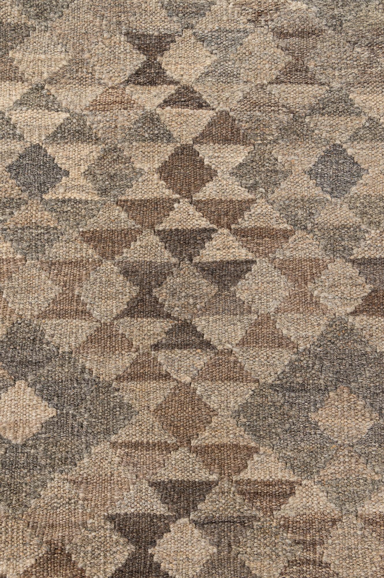 3' 10 x 5' 10 Hand Woven Kilim Maymana Wool Rug