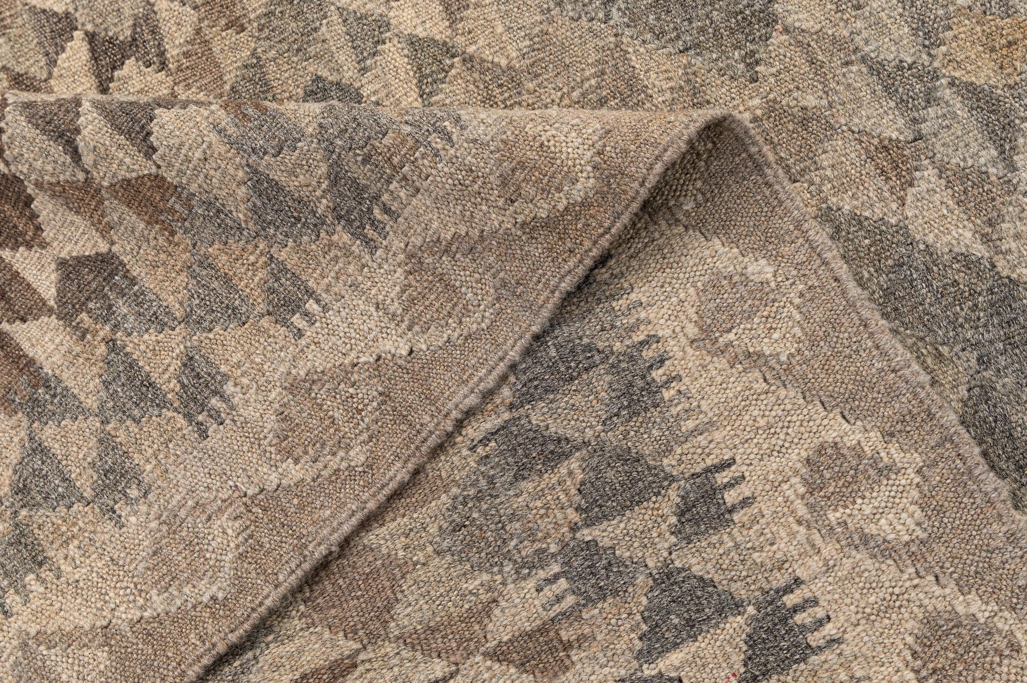 3' 10 x 5' 10 Hand Woven Kilim Maymana Wool Rug