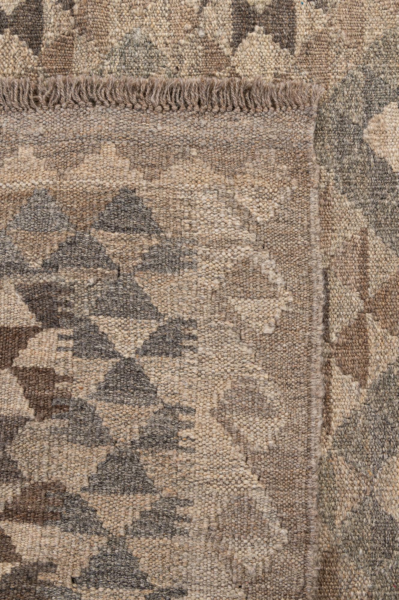 3' 10 x 5' 10 Hand Woven Kilim Maymana Wool Rug