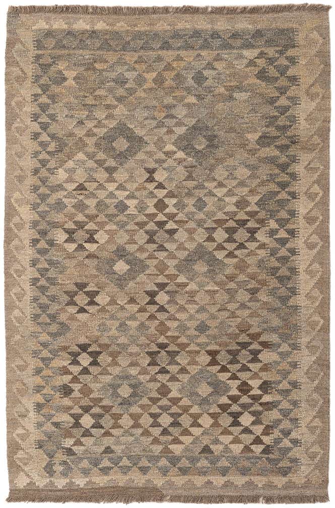 3' 10 x 5' 10 Hand Woven Kilim Maymana Wool Rug