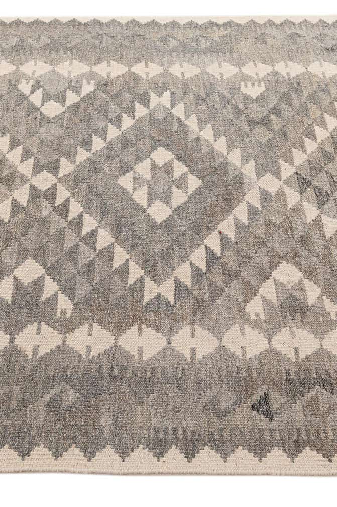 4' 1 x 5' 11 Hand Woven Kilim Maymana Wool Rug