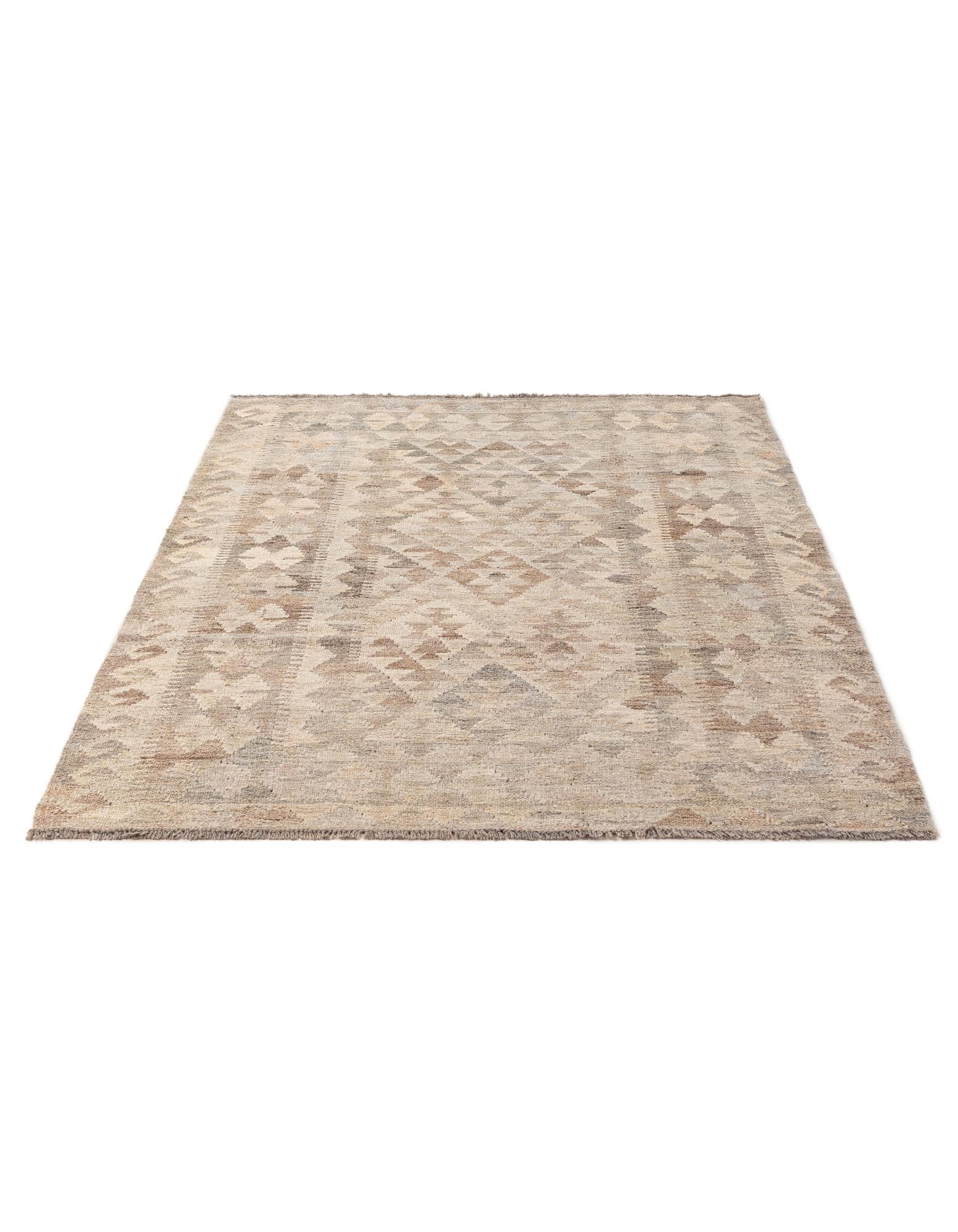 3' 10 x 5' 10 Hand Woven Kilim Maymana Wool Rug