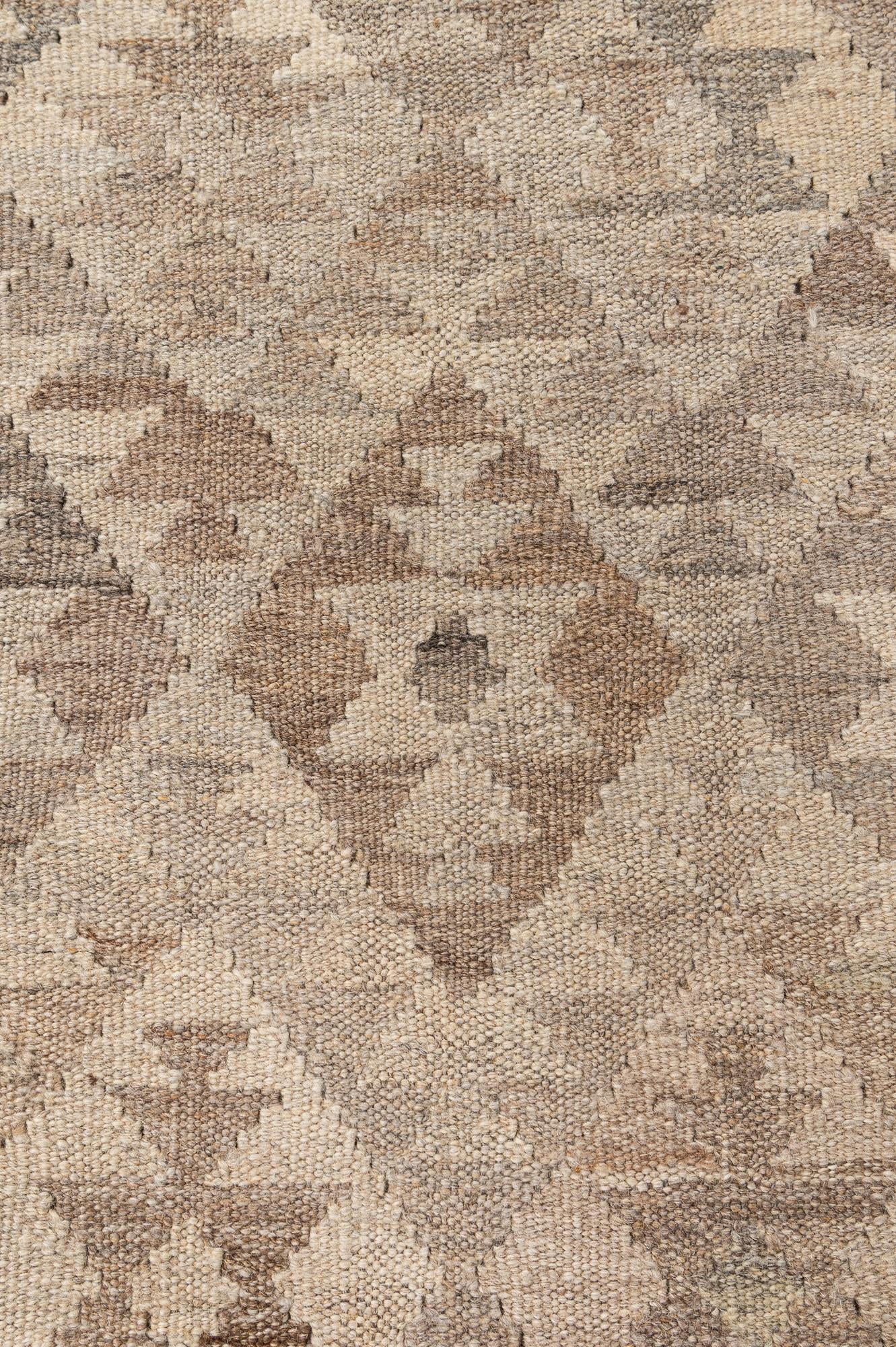 3' 10 x 5' 10 Hand Woven Kilim Maymana Wool Rug