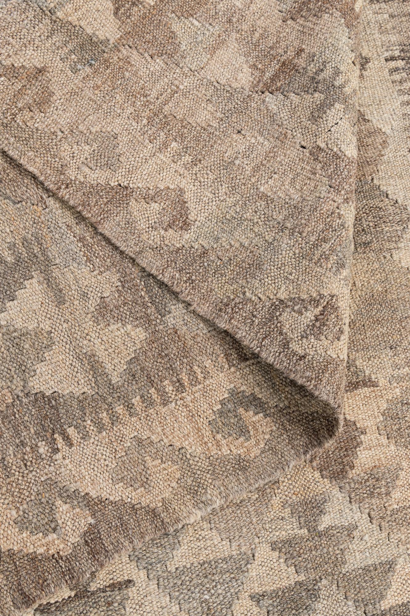 3' 10 x 5' 10 Hand Woven Kilim Maymana Wool Rug