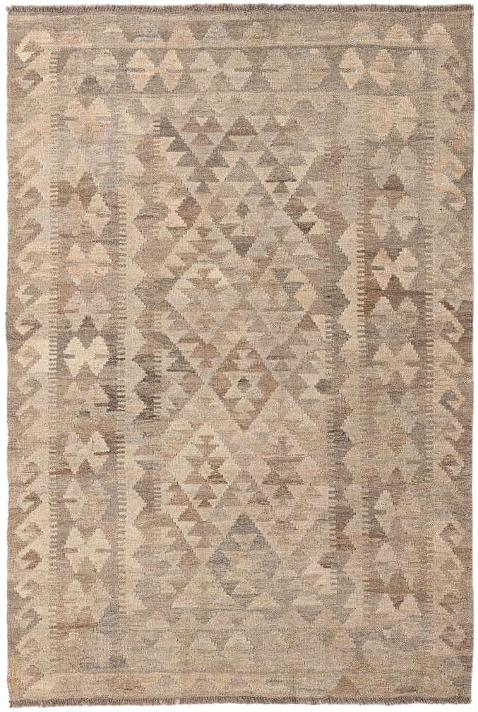 3' 10 x 5' 10 Hand Woven Kilim Maymana Wool Rug