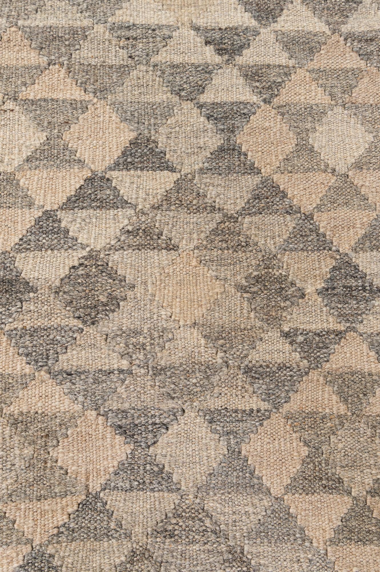 3' 11 x 6' Hand Woven Kilim Maymana Wool Rug