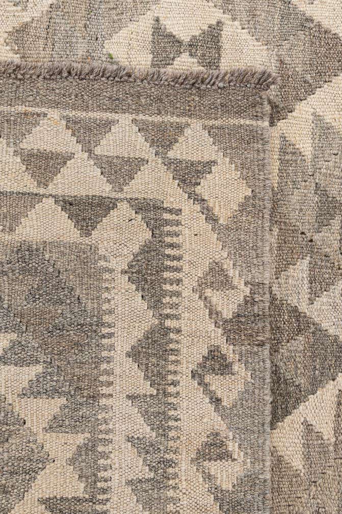 4' 1 x 6' 1 Hand Woven Kilim Maymana Wool Rug