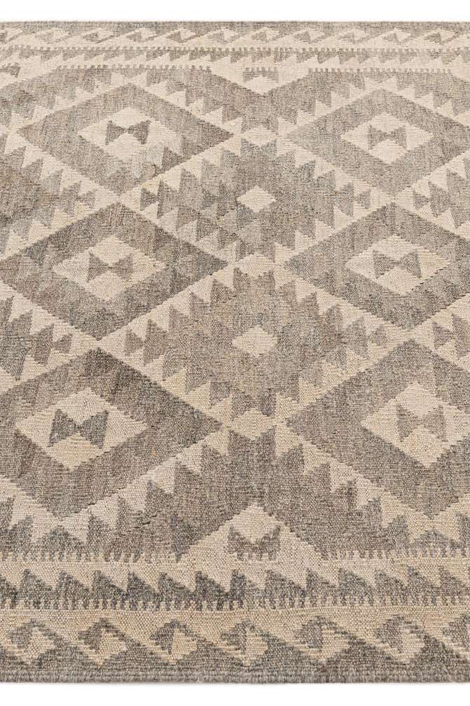 4' 1 x 6' 1 Hand Woven Kilim Maymana Wool Rug
