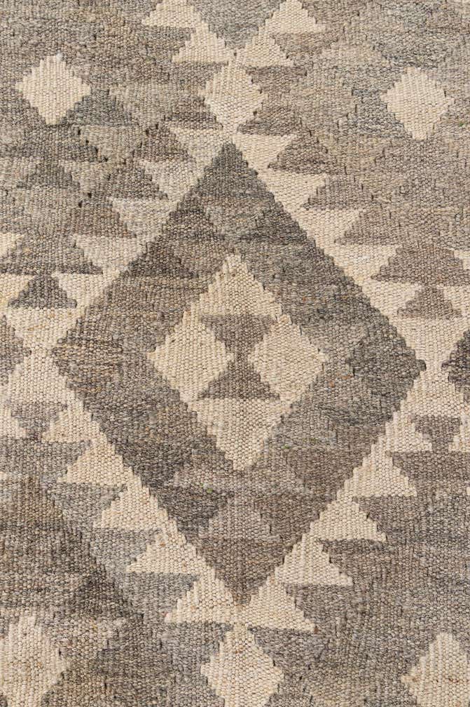 4' 1 x 6' 1 Hand Woven Kilim Maymana Wool Rug
