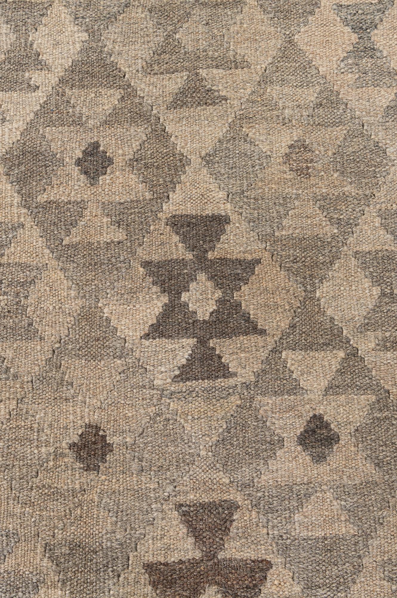 4' 1 x 6' 1 Hand Woven Kilim Maymana Wool Rug