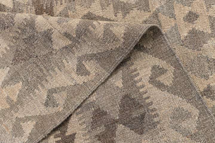 4' 1 x 6' 1 Hand Woven Kilim Maymana Wool Rug