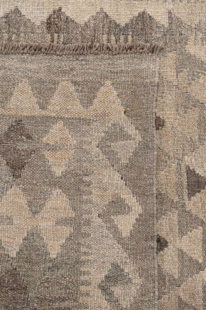 4' 1 x 6' 1 Hand Woven Kilim Maymana Wool Rug
