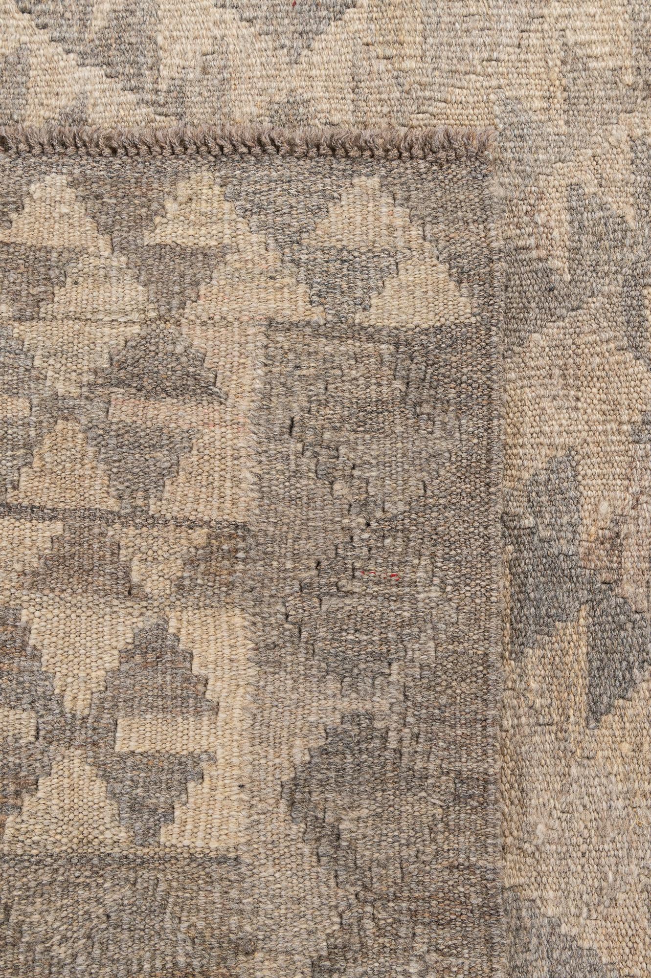3' 11 x 6' Kilim Maymana Wool Rug