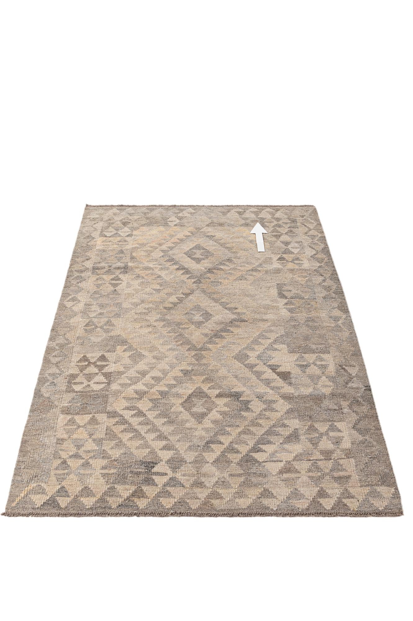 3' 11 x 6' Kilim Maymana Wool Rug