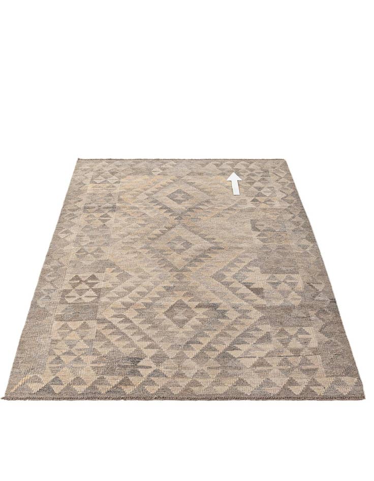 Detail image of 3' 11 x 6' Kilim Maymana Wool Rug