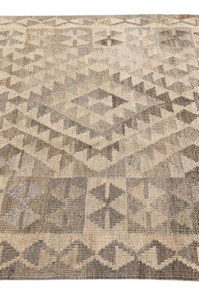 4' x 5' 11 Hand Woven Kilim Maymana Wool Rug