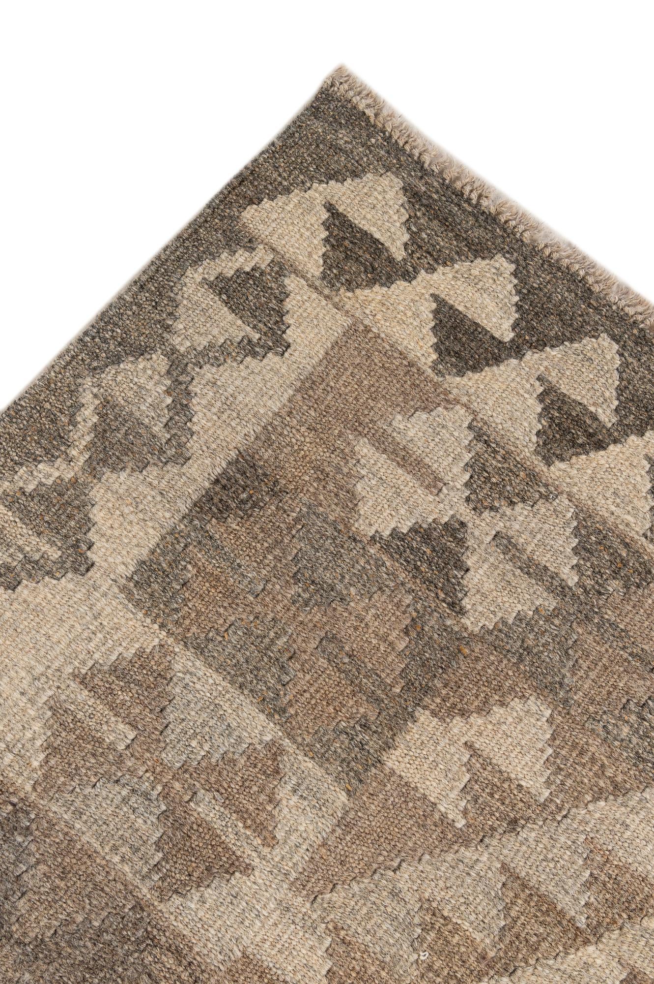 4' x 5' 11 Hand Woven Kilim Maymana Wool Rug