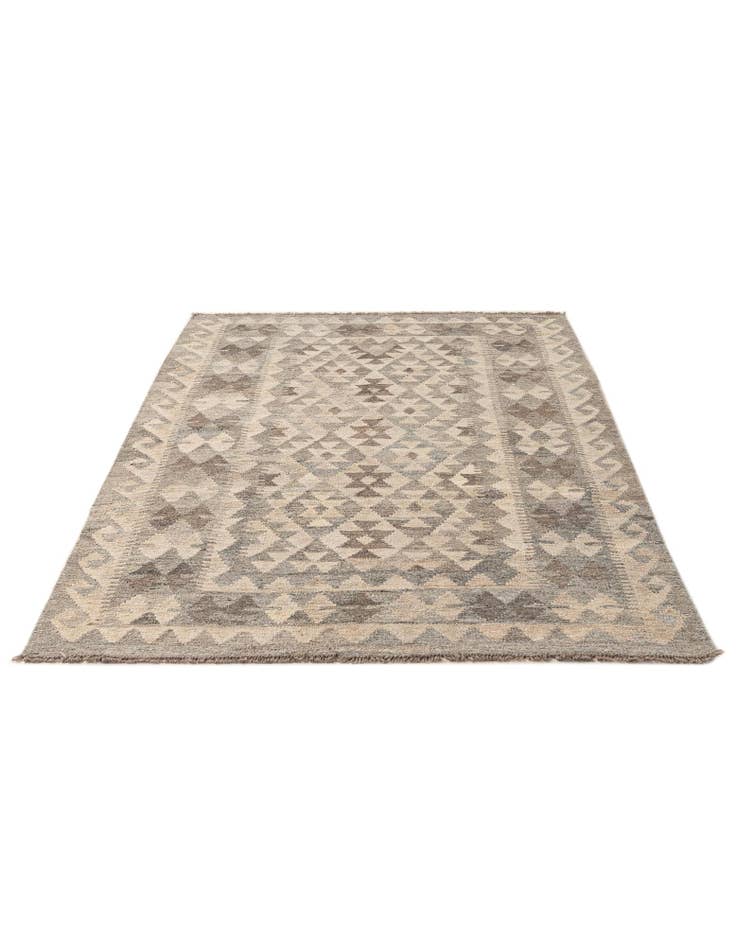 Detail image of 4' x 5' 11 Hand Woven Kilim Maymana Wool Rug