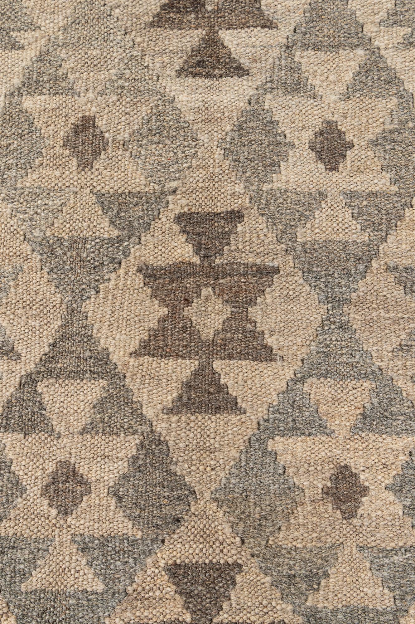 4' x 5' 11 Hand Woven Kilim Maymana Wool Rug
