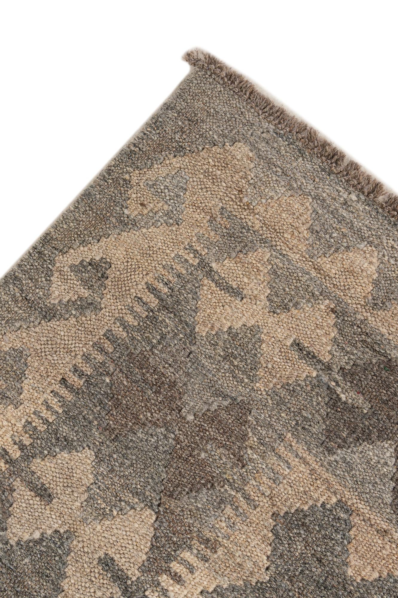 4' x 5' 11 Hand Woven Kilim Maymana Wool Rug