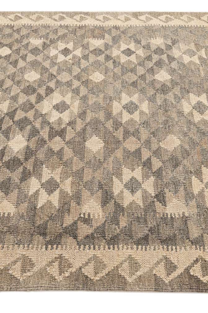 3' 11 x 5' 9 Hand Woven Kilim Maymana Wool Rug