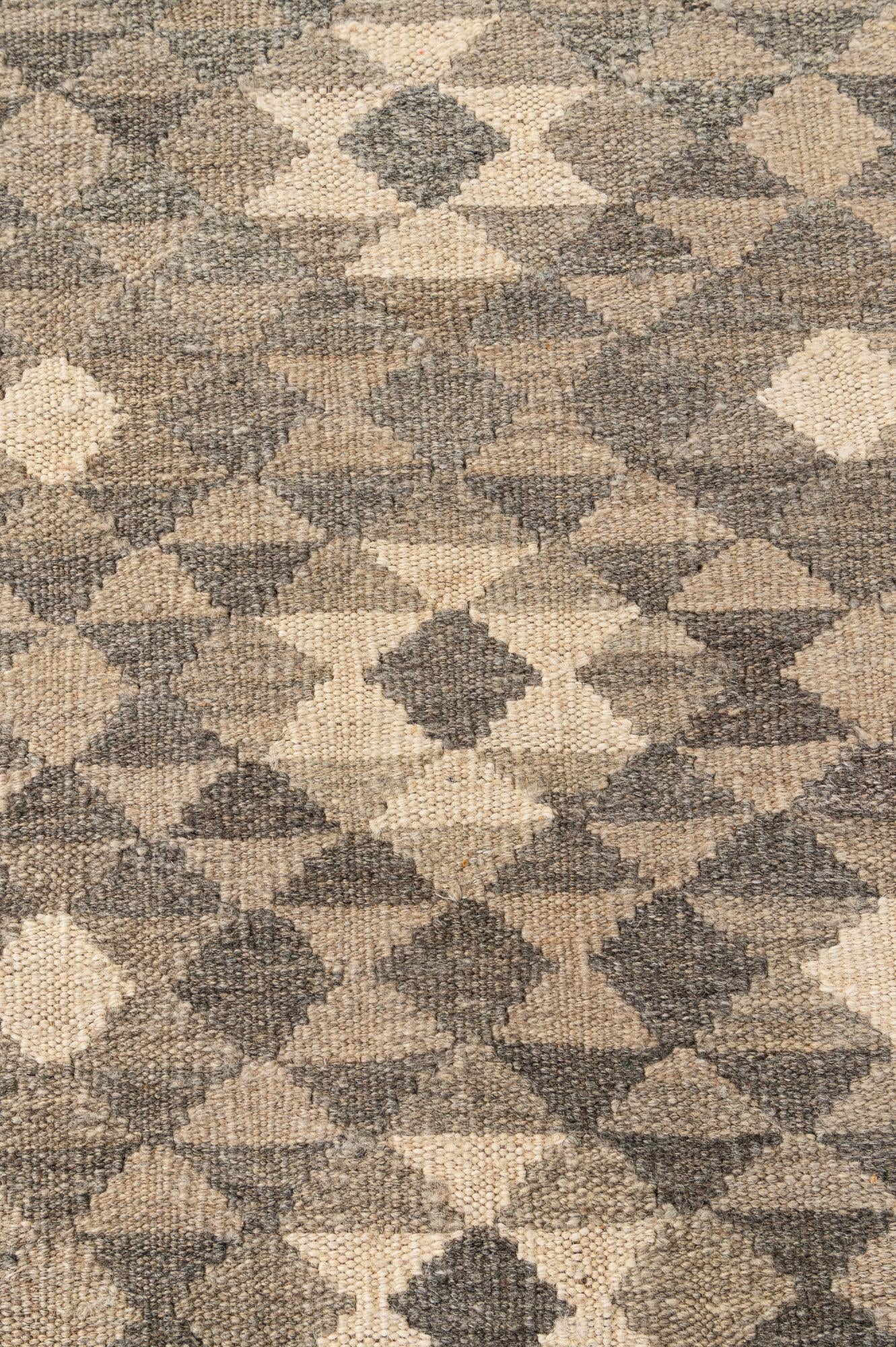 3' 11 x 5' 9 Hand Woven Kilim Maymana Wool Rug