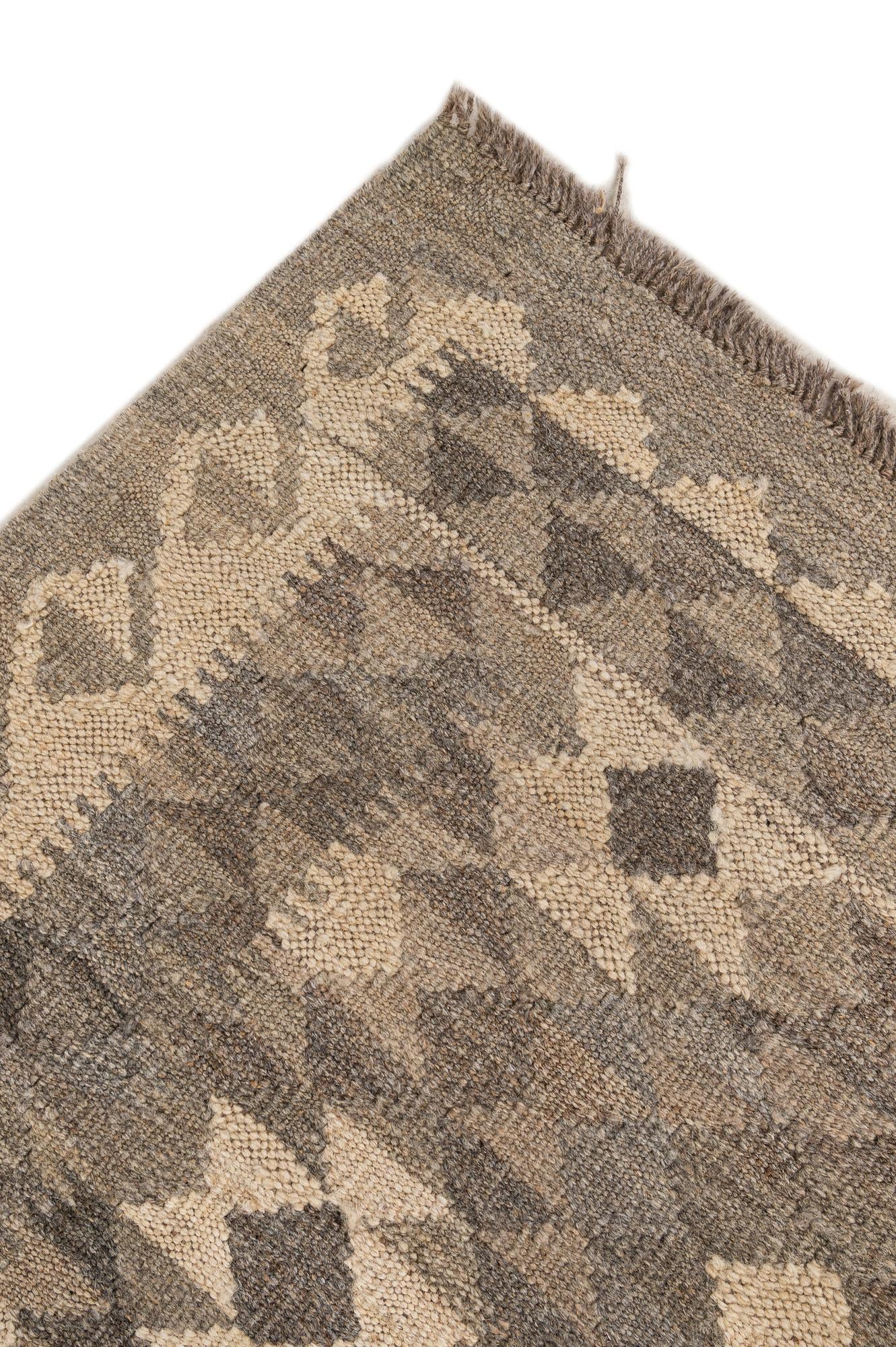 3' 11 x 5' 9 Hand Woven Kilim Maymana Wool Rug