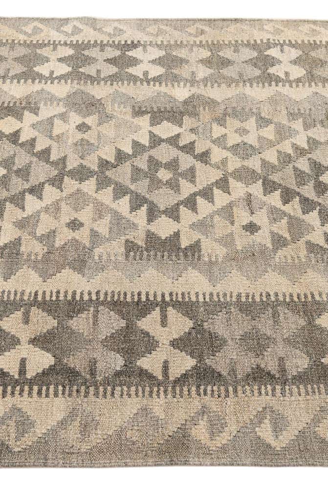 4' 1 x 5' 11 Hand Woven Kilim Maymana Wool Rug