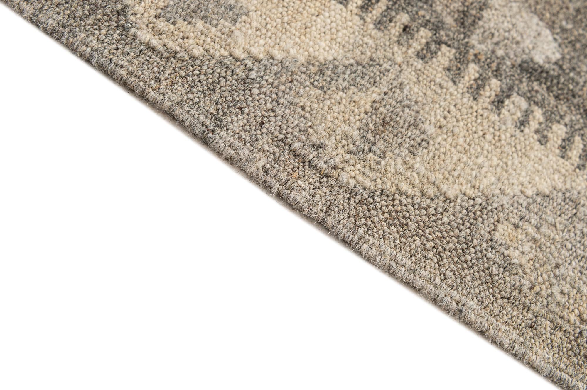 4' 1 x 5' 11 Hand Woven Kilim Maymana Wool Rug
