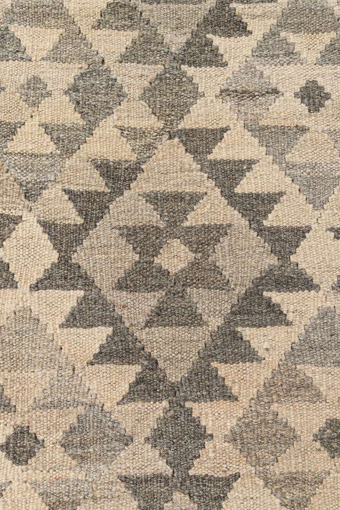 4' 1 x 5' 11 Hand Woven Kilim Maymana Wool Rug