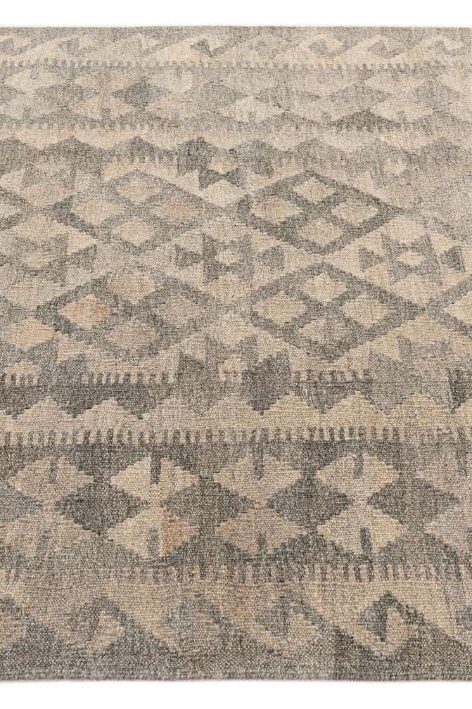 4' x 6' 1 Hand Woven Kilim Maymana Wool Rug