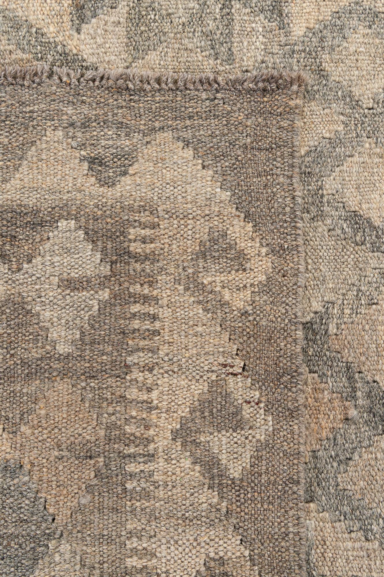 4' x 6' 1 Hand Woven Kilim Maymana Wool Rug