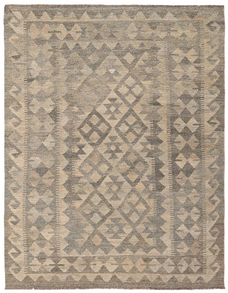 Detail image of 4' x 6' 1 Hand Woven Kilim Maymana Wool Rug