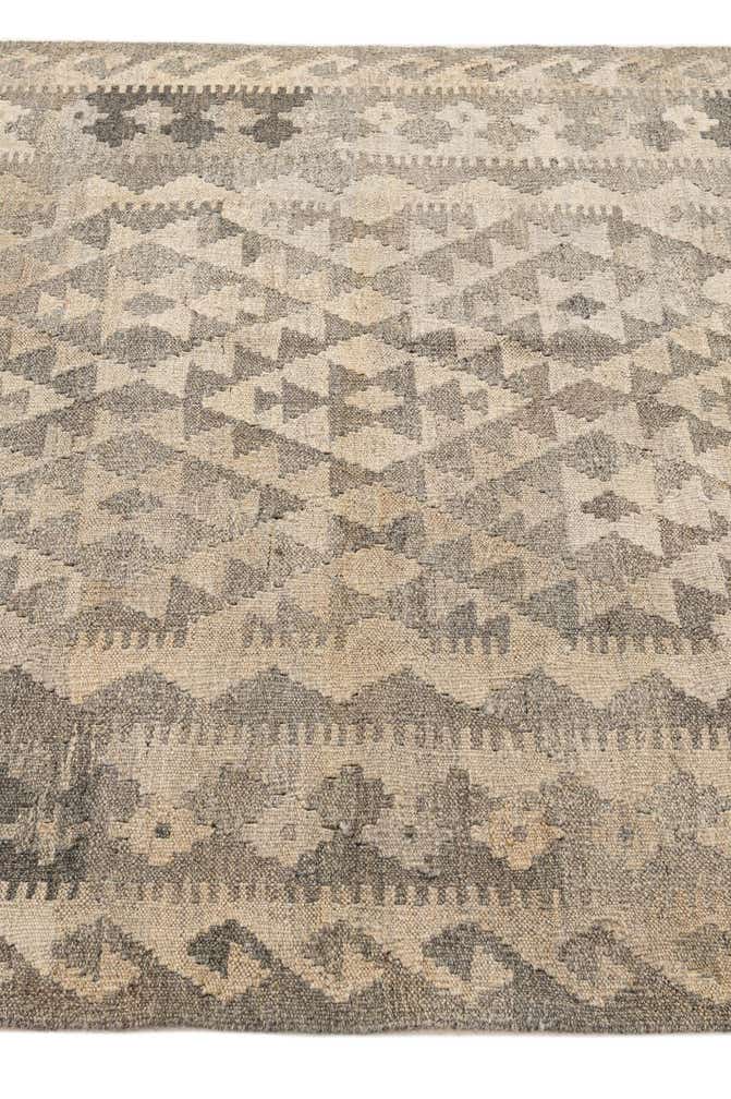 4' 1 x 6' Hand Woven Kilim Maymana Wool Rug