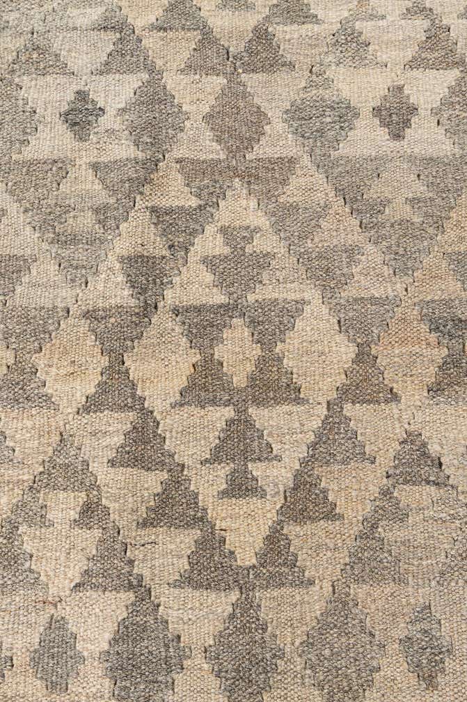 4' 1 x 6' Hand Woven Kilim Maymana Wool Rug