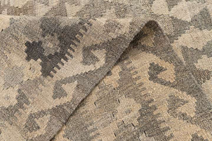 4' 1 x 6' Hand Woven Kilim Maymana Wool Rug