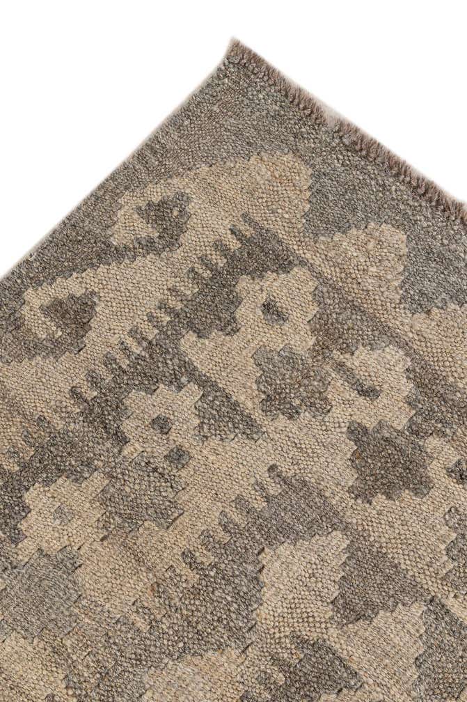 4' 1 x 6' Hand Woven Kilim Maymana Wool Rug