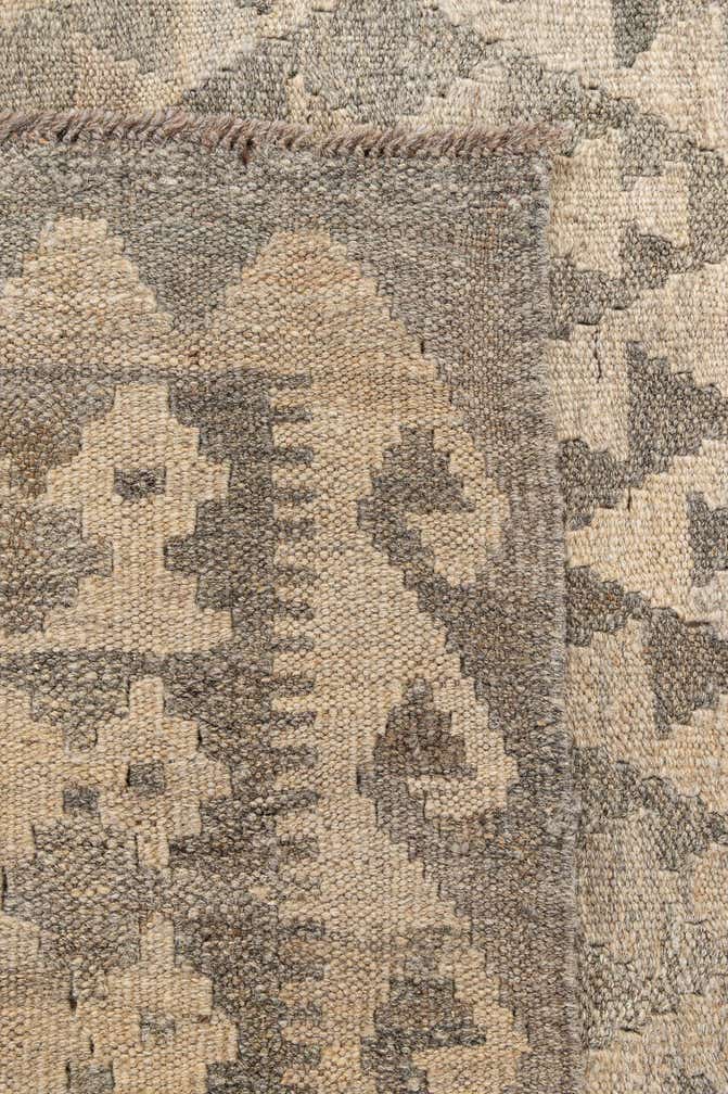 4' 1 x 6' Hand Woven Kilim Maymana Wool Rug