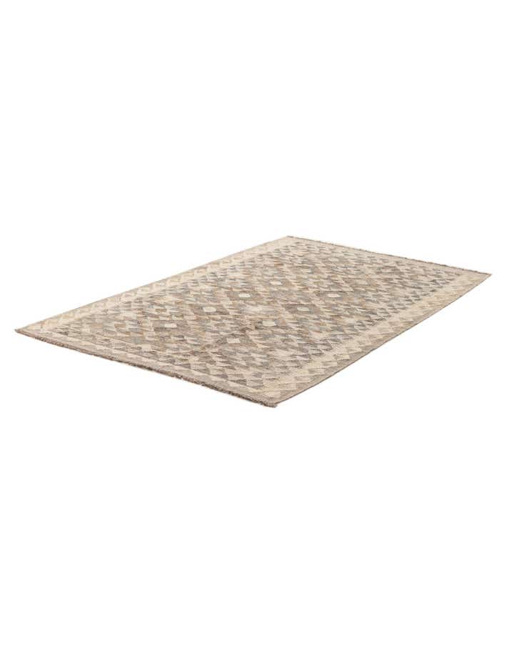 3' 11 x 5' 10 Hand Woven Kilim Maymana Wool Rug