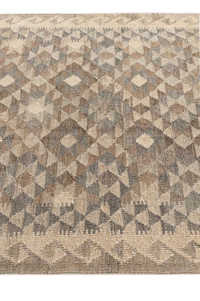 3' 11 x 5' 10 Hand Woven Kilim Maymana Wool Rug