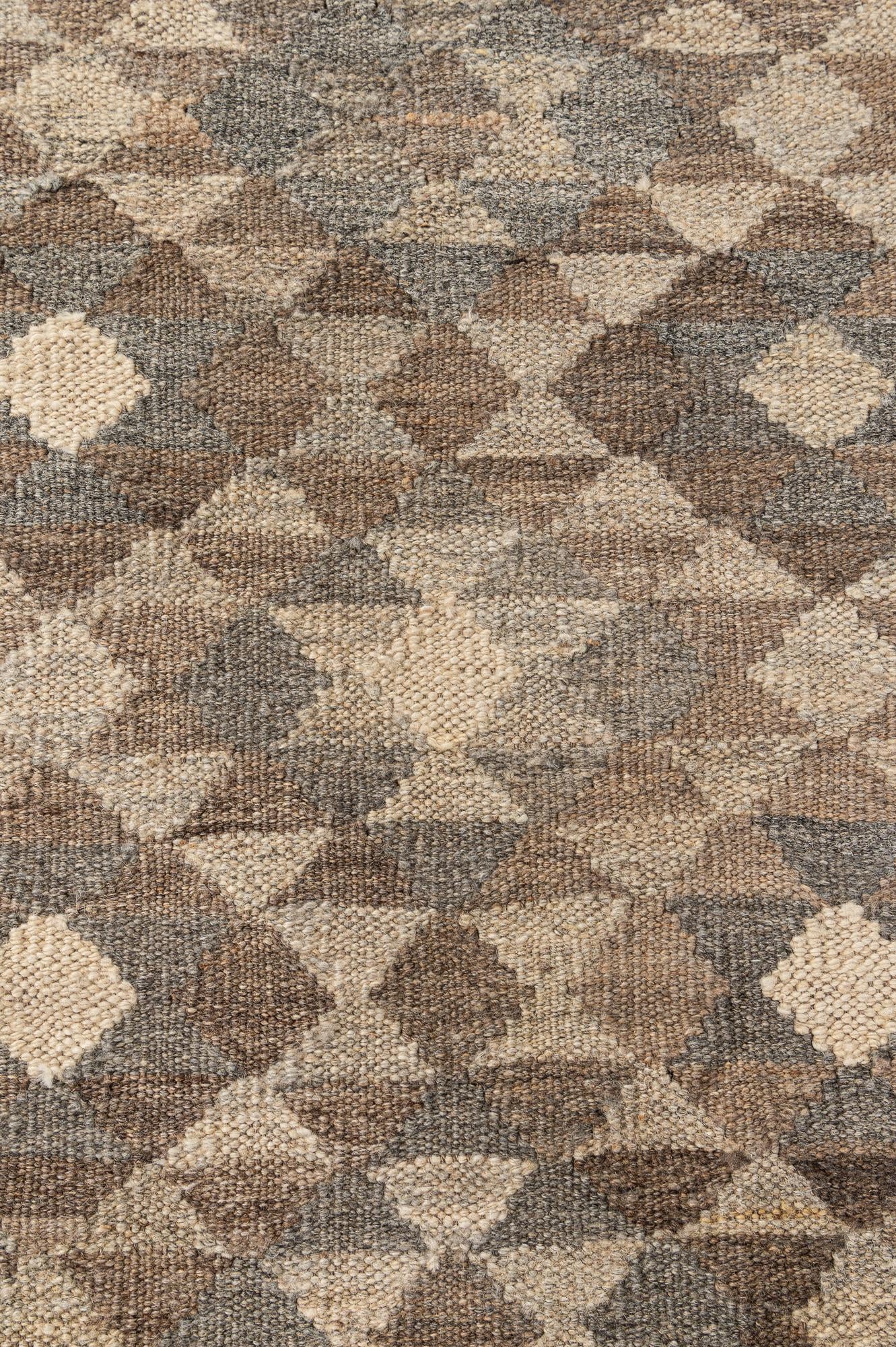 3' 11 x 5' 10 Hand Woven Kilim Maymana Wool Rug