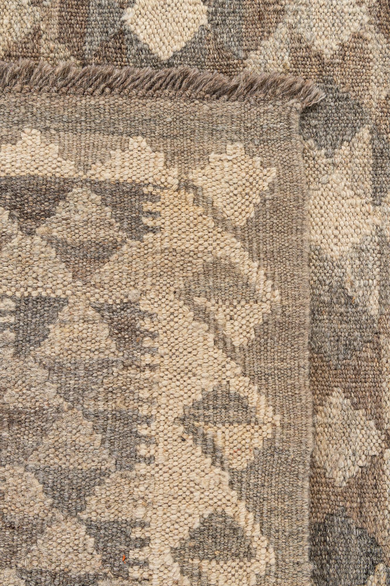 3' 11 x 5' 10 Hand Woven Kilim Maymana Wool Rug