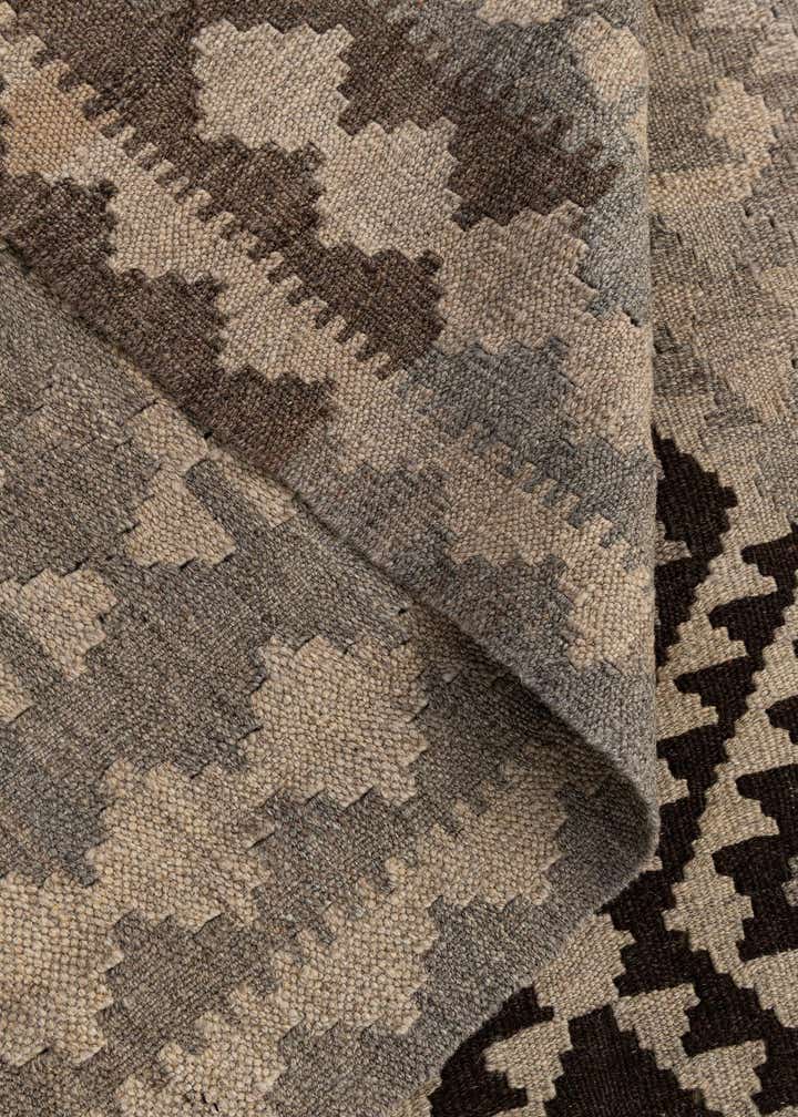 4' 1 x 6' 1 Hand Woven Kilim Maymana Wool Rug