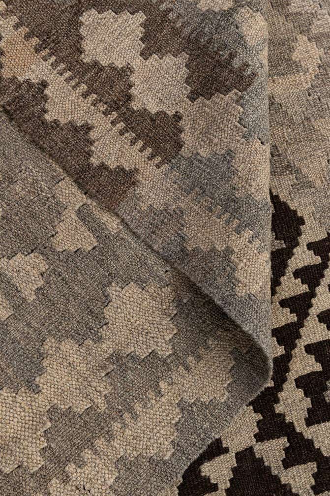 4' 1 x 6' 1 Hand Woven Kilim Maymana Wool Rug