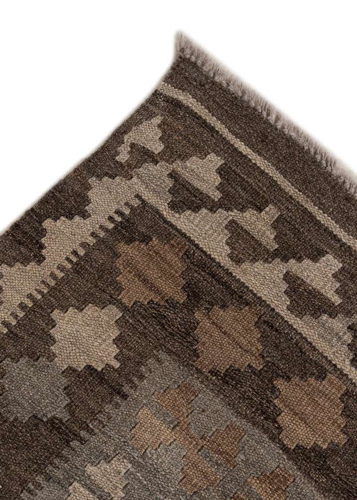 4' 1 x 6' 1 Hand Woven Kilim Maymana Wool Rug