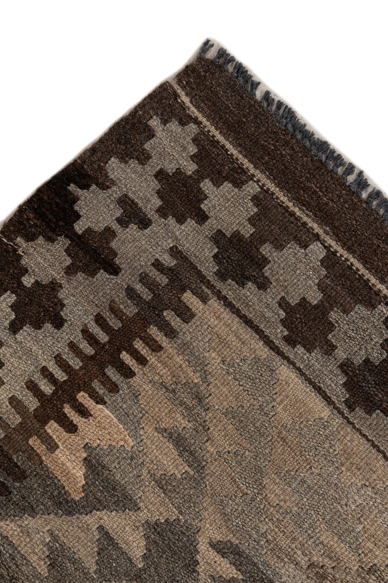 3' 10 x 6' Hand Woven Kilim Maymana Wool Rug