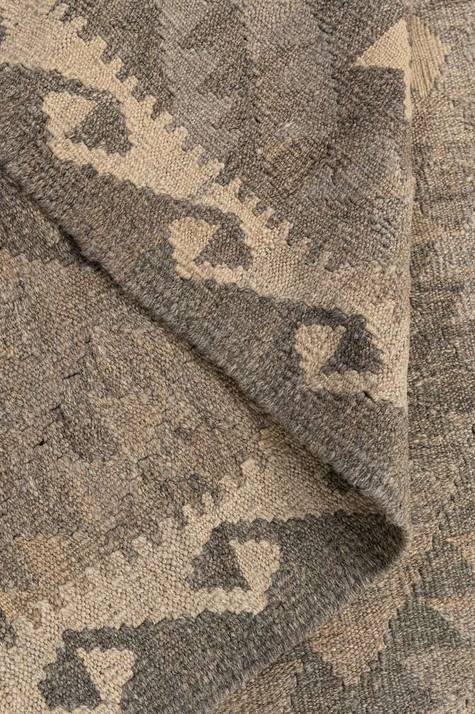4' 1 x 6' Hand Woven Kilim Maymana Wool Rug