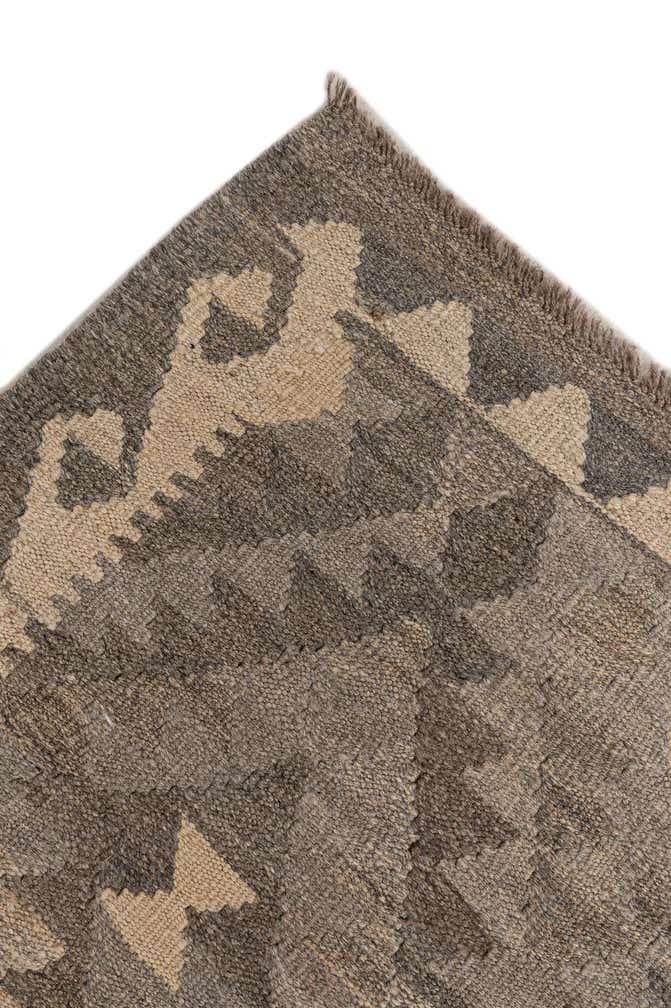 4' 1 x 6' Hand Woven Kilim Maymana Wool Rug